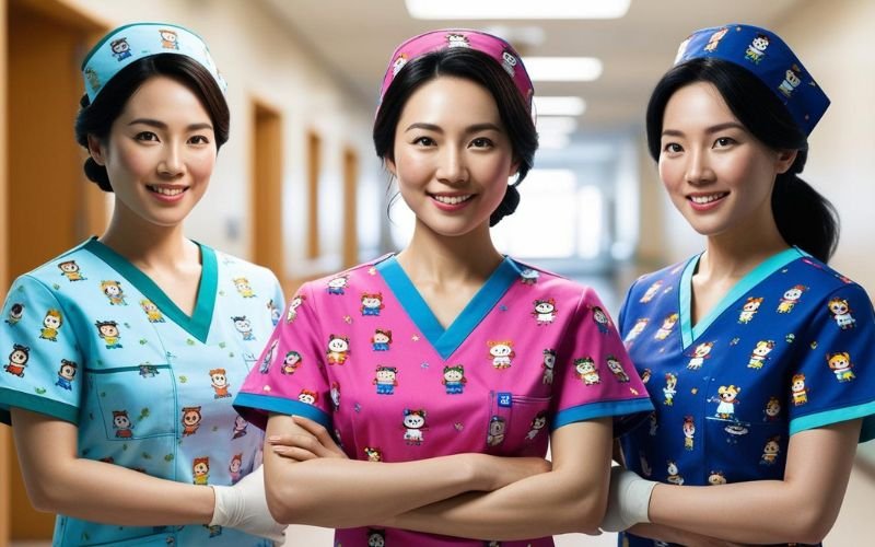 colourful nursing scrubs