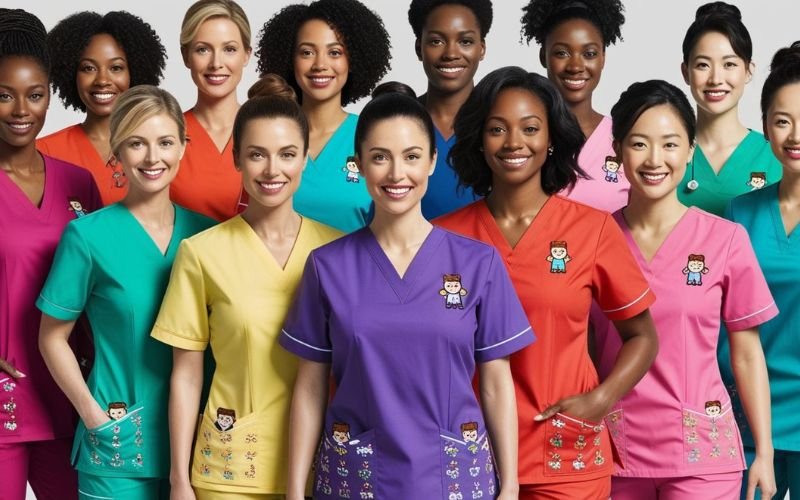 colourful nursing scrubs