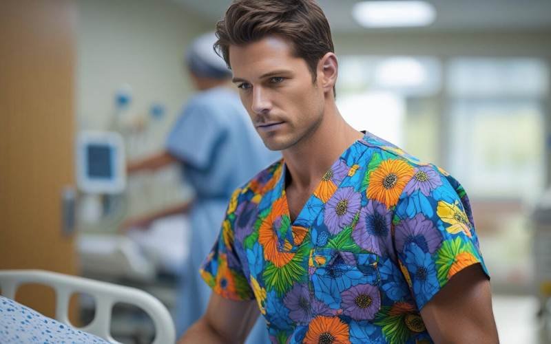 funky medical scrub